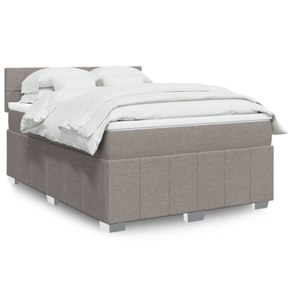 Boxspringbett mit Matratze Taupe 160x200 cm Stoff