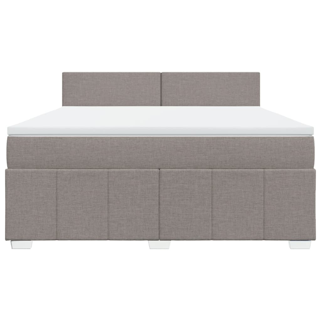 Boxspringbett mit Matratze Taupe 180x200 cm Stoff