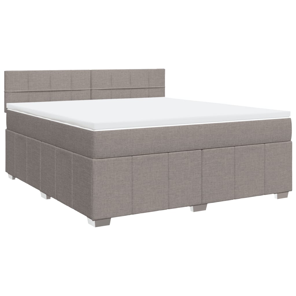 Boxspringbett mit Matratze Taupe 180x200 cm Stoff