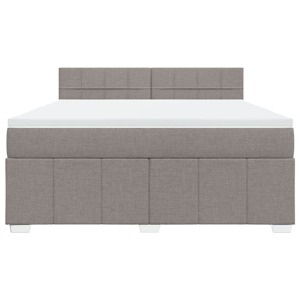 Boxspringbett mit Matratze Taupe 180x200 cm Stoff