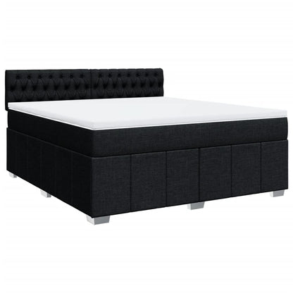 Boxspringbett mit Matratze Schwarz 180x200 cm Stoff