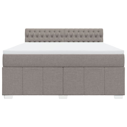 Boxspringbett mit Matratze Taupe 180x200 cm Stoff