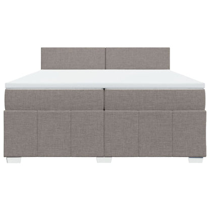 Boxspringbett mit Matratze Taupe 200x200 cm Stoff