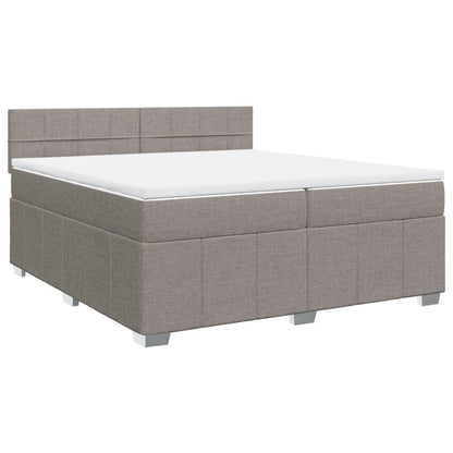 Boxspringbett mit Matratze Taupe 200x200 cm Stoff