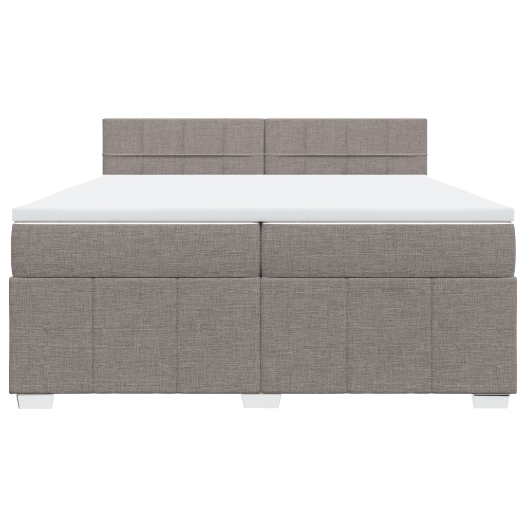 Boxspringbett mit Matratze Taupe 200x200 cm Stoff