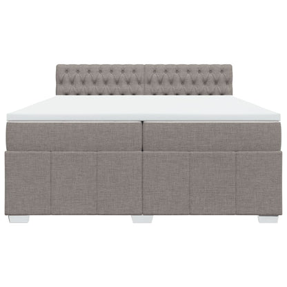 Boxspringbett mit Matratze Taupe 200x200 cm Stoff