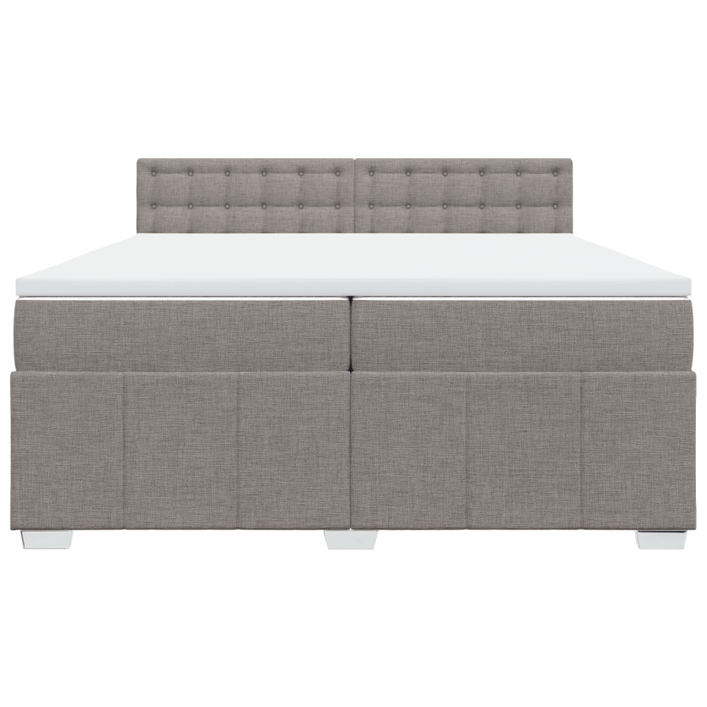 Boxspringbett mit Matratze Taupe 200x200 cm Stoff