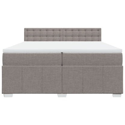 Boxspringbett mit Matratze Taupe 200x200 cm Stoff