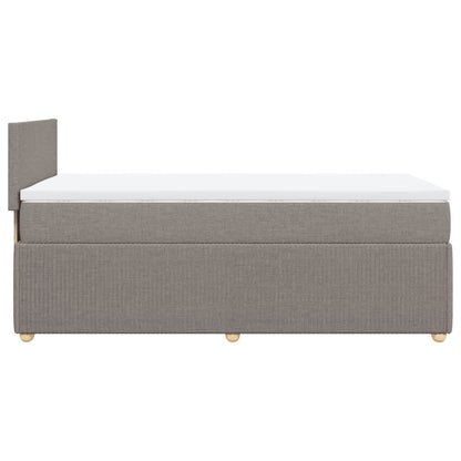 Boxspringbett mit Matratze Taupe 90x200 cm Stoff