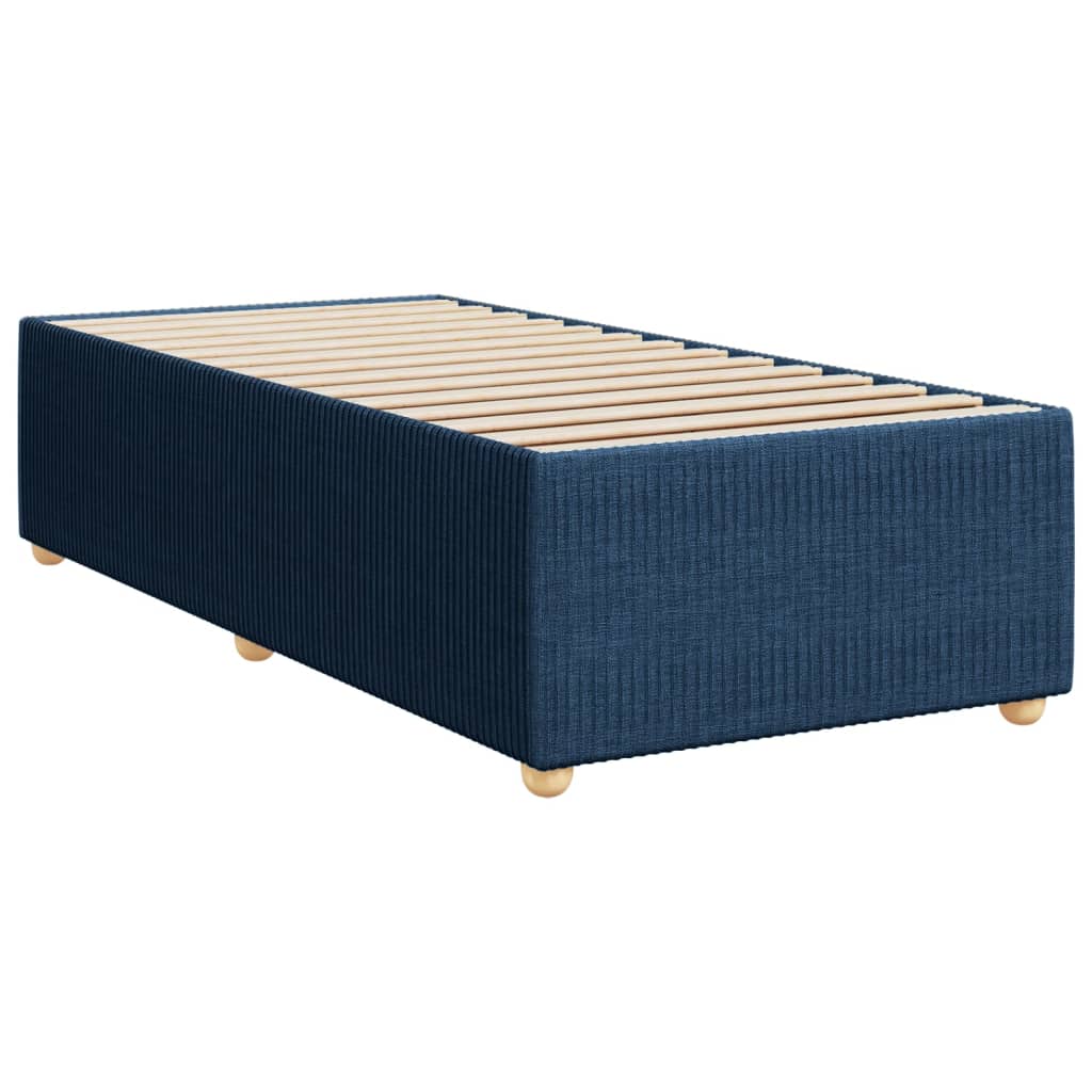 Boxspringbett mit Matratze Blau 90x200 cm Stoff