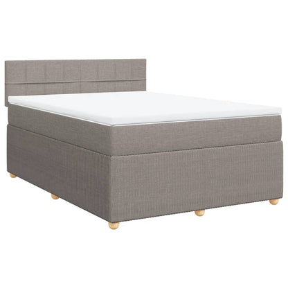 Boxspringbett mit Matratze Taupe 160x200 cm Stoff