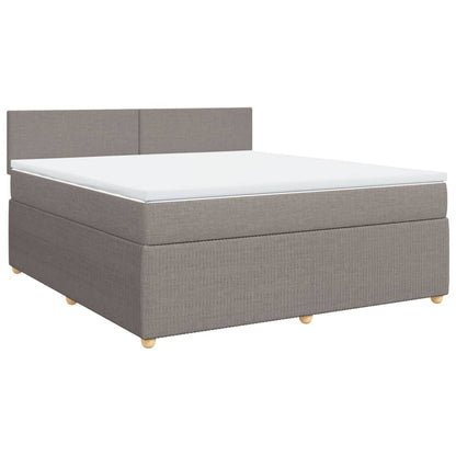 Boxspringbett mit Matratze Taupe 180x200 cm Stoff