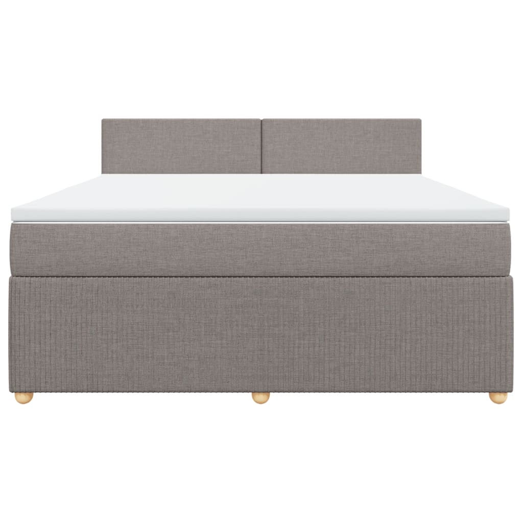 Boxspringbett mit Matratze Taupe 180x200 cm Stoff