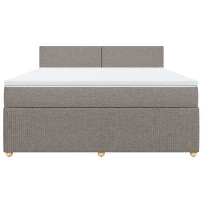 Boxspringbett mit Matratze Taupe 180x200 cm Stoff