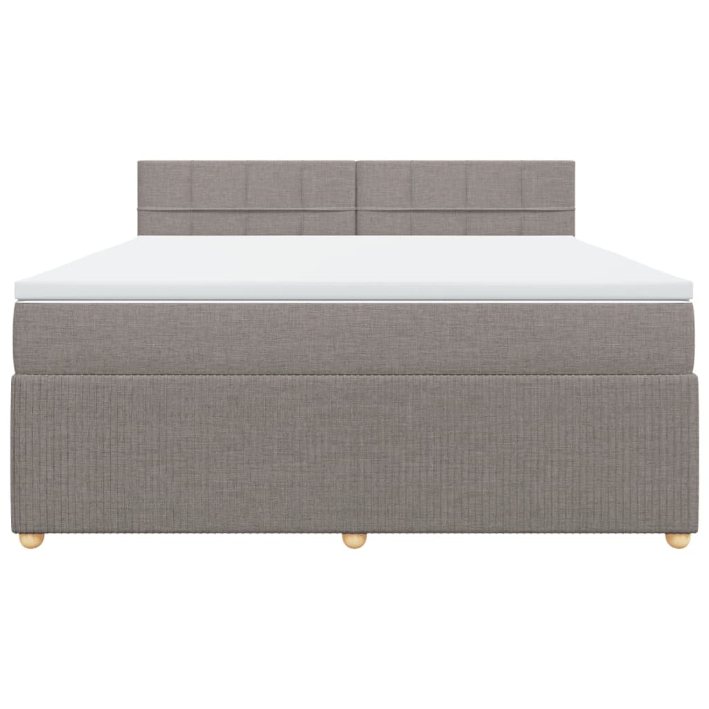 Boxspringbett mit Matratze Taupe 180x200 cm Stoff