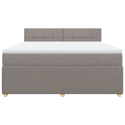 Boxspringbett mit Matratze Taupe 180x200 cm Stoff