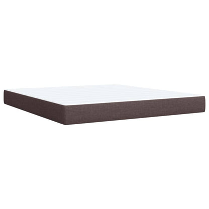 Boxspringbett mit Matratze Dunkelbraun 180x200 cm Stoff