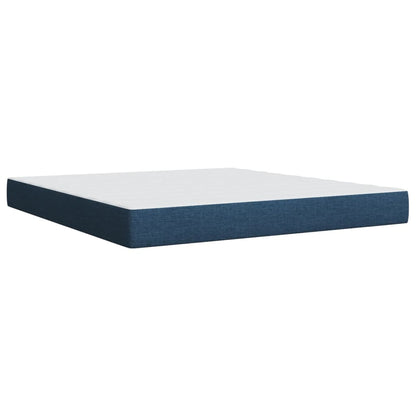 Boxspringbett mit Matratze Blau 180x200 cm Stoff