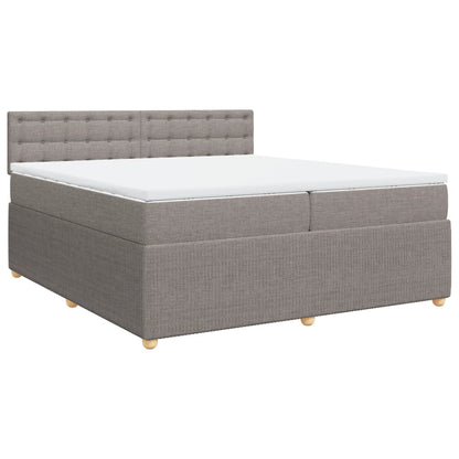 Boxspringbett mit Matratze Taupe 200x200 cm Stoff