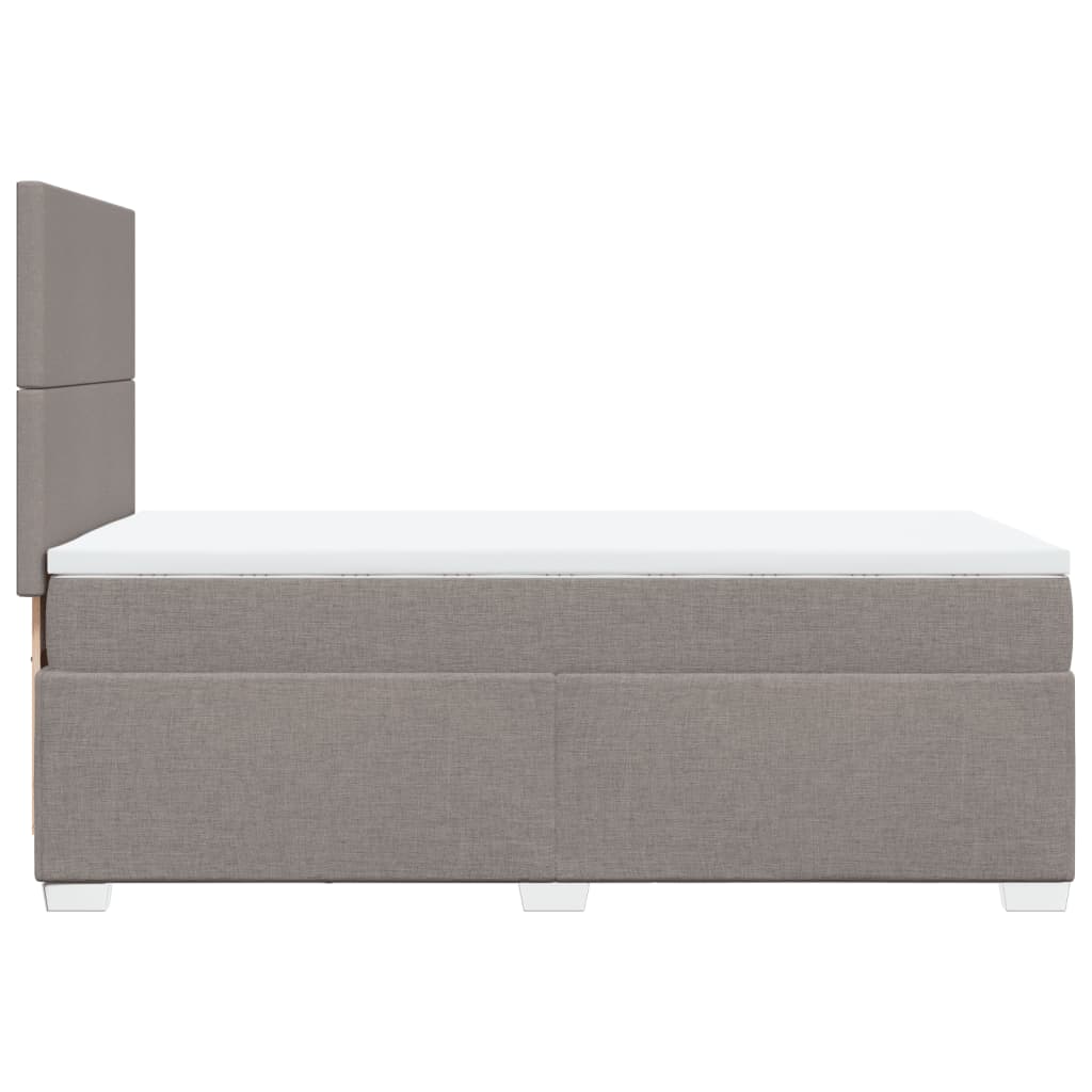 Boxspringbett mit Matratze Taupe 90x200 cm Stoff