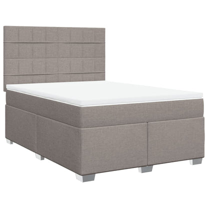 Boxspringbett mit Matratze Taupe 160x200 cm Stoff