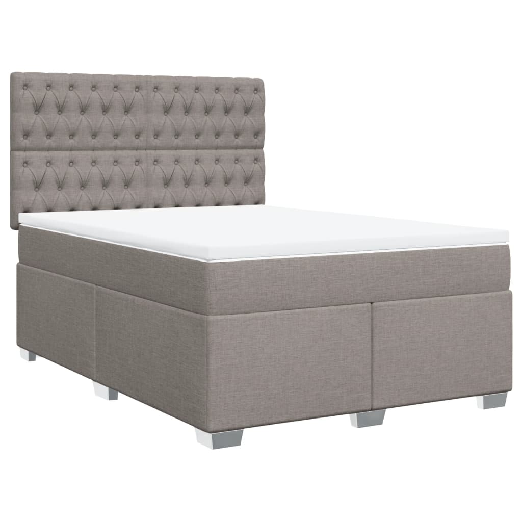 Boxspringbett mit Matratze Taupe 160x200 cm Stoff