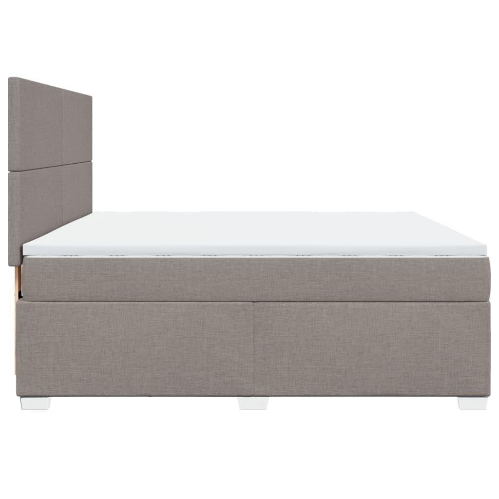 Boxspringbett mit Matratze Taupe 180x200 cm Stoff