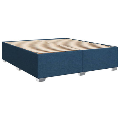 Boxspringbett mit Matratze Blau 180x200 cm Stoff