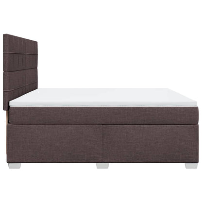 Boxspringbett mit Matratze Dunkelbraun 180x200 cm Stoff