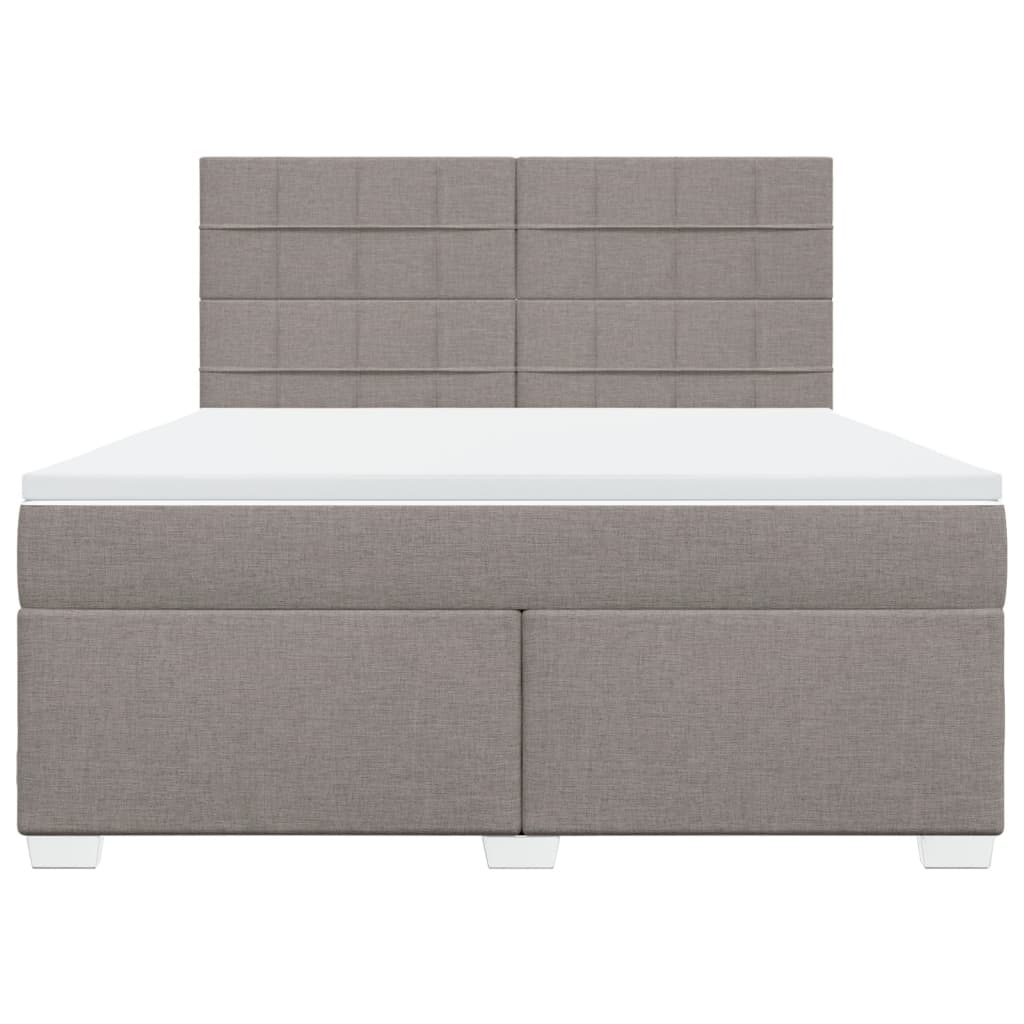 Boxspringbett mit Matratze Taupe 180x200 cm Stoff