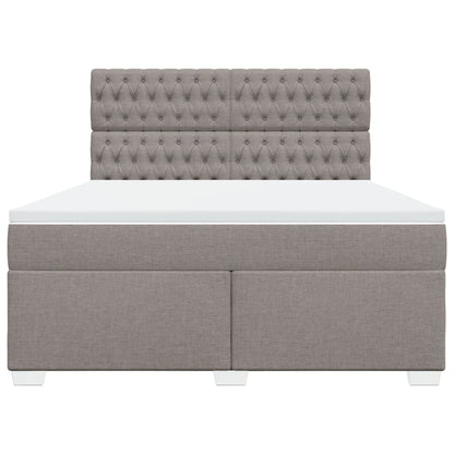 Boxspringbett mit Matratze Taupe 180x200 cm Stoff