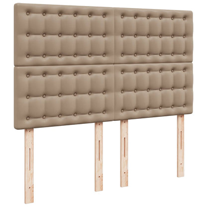 Boxspringbett Matratze Cappuccino-Braun 160x200 cm Kunstleder