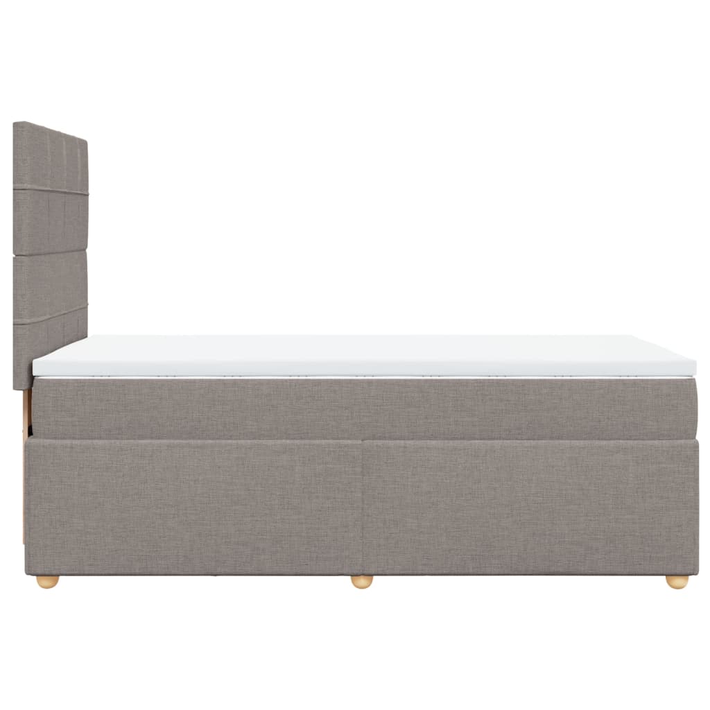 Boxspringbett mit Matratze Taupe 90x200 cm Stoff