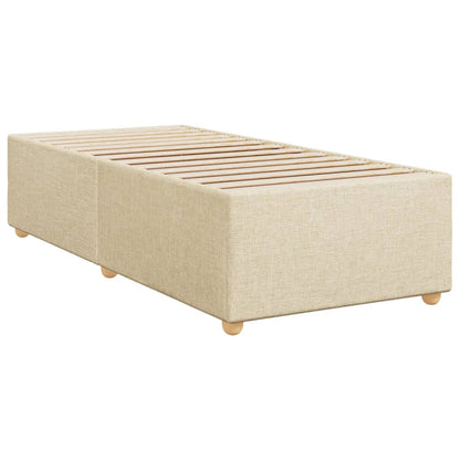 Boxspringbett mit Matratze Creme 90x200 cm Stoff