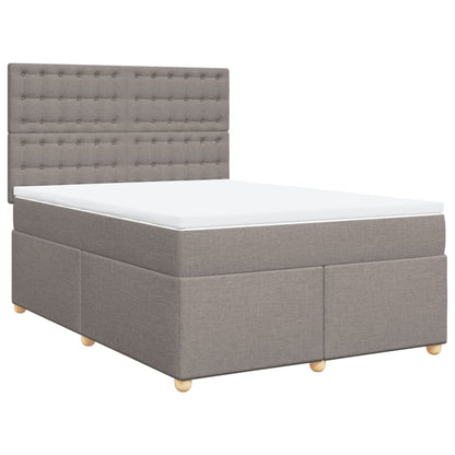 Boxspringbett mit Matratze Taupe 140x200 cm Stoff