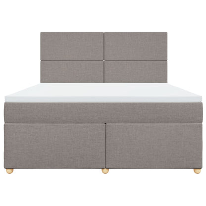 Boxspringbett mit Matratze Taupe 180x200 cm Stoff