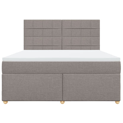 Boxspringbett mit Matratze Taupe 180x200 cm Stoff