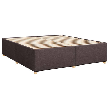 Boxspringbett mit Matratze Dunkelbraun 180x200 cm Stoff