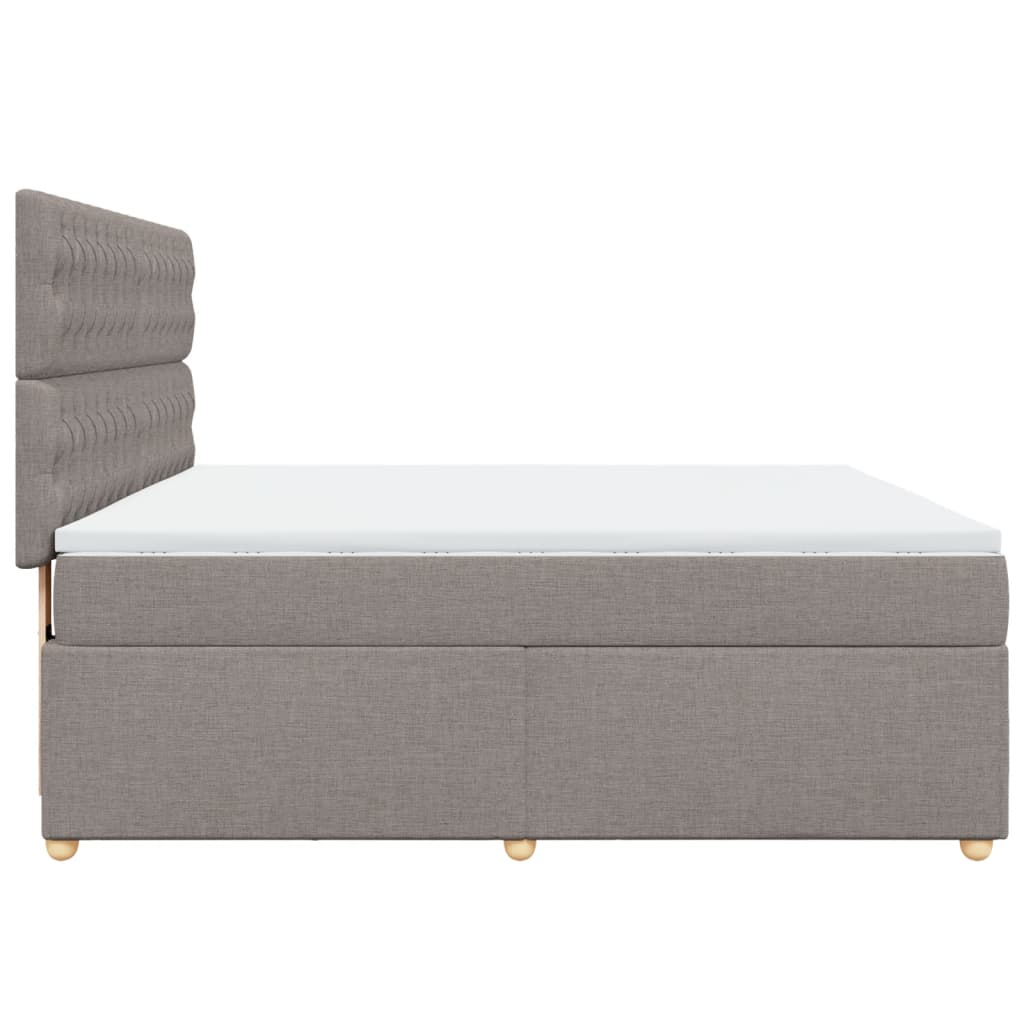 Boxspringbett mit Matratze Taupe 180x200 cm Stoff