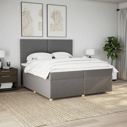 Boxspringbett mit Matratze Taupe 200x200 cm Stoff