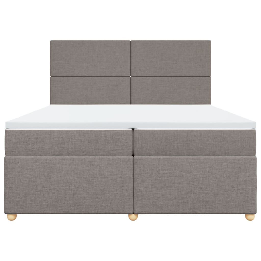 Boxspringbett mit Matratze Taupe 200x200 cm Stoff