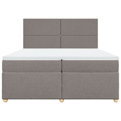 Boxspringbett mit Matratze Taupe 200x200 cm Stoff