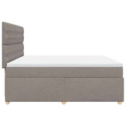 Boxspringbett mit Matratze Taupe 200x200 cm Stoff