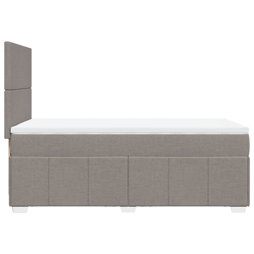 Boxspringbett mit Matratze Taupe 90x200 cm Stoff