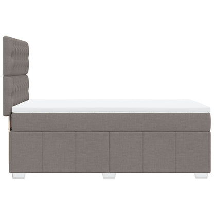 Boxspringbett mit Matratze Taupe 90x200 cm Stoff