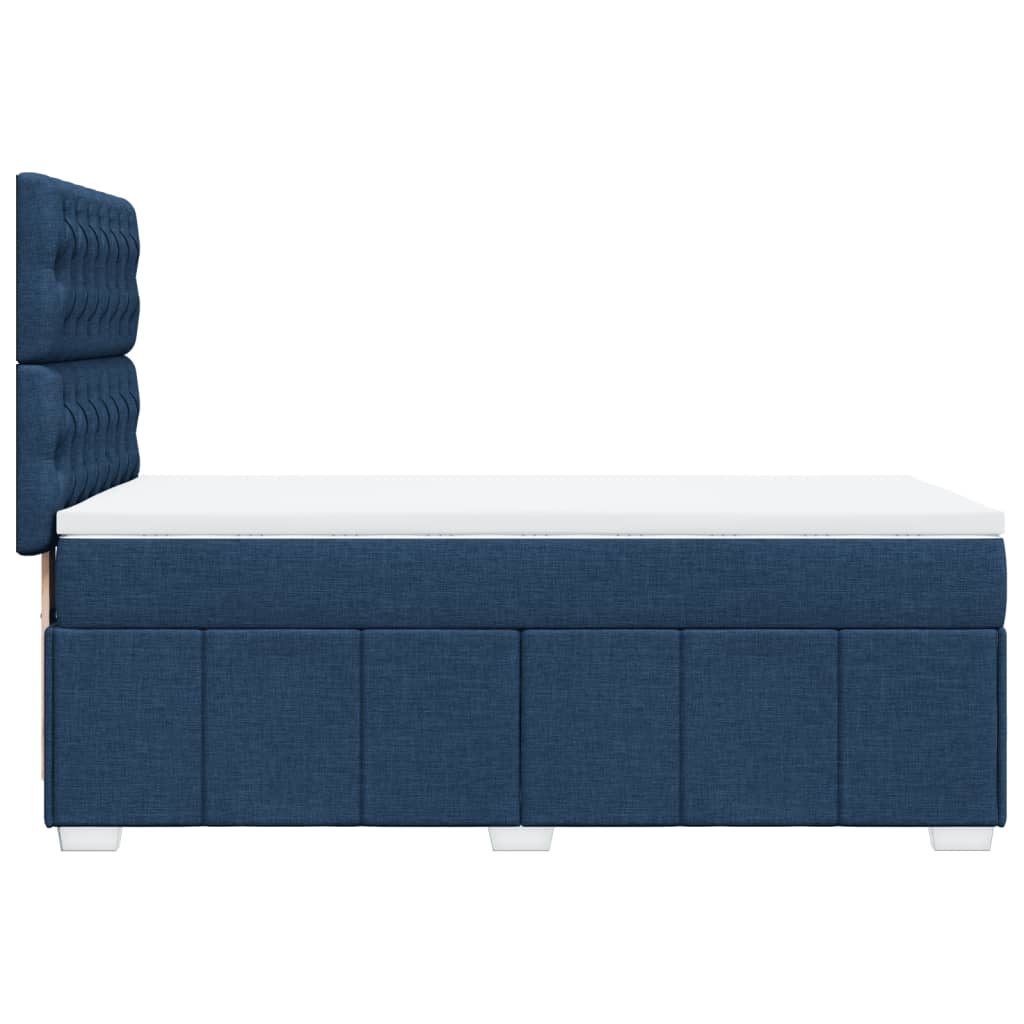 Boxspringbett mit Matratze Blau 90x200 cm Stoff