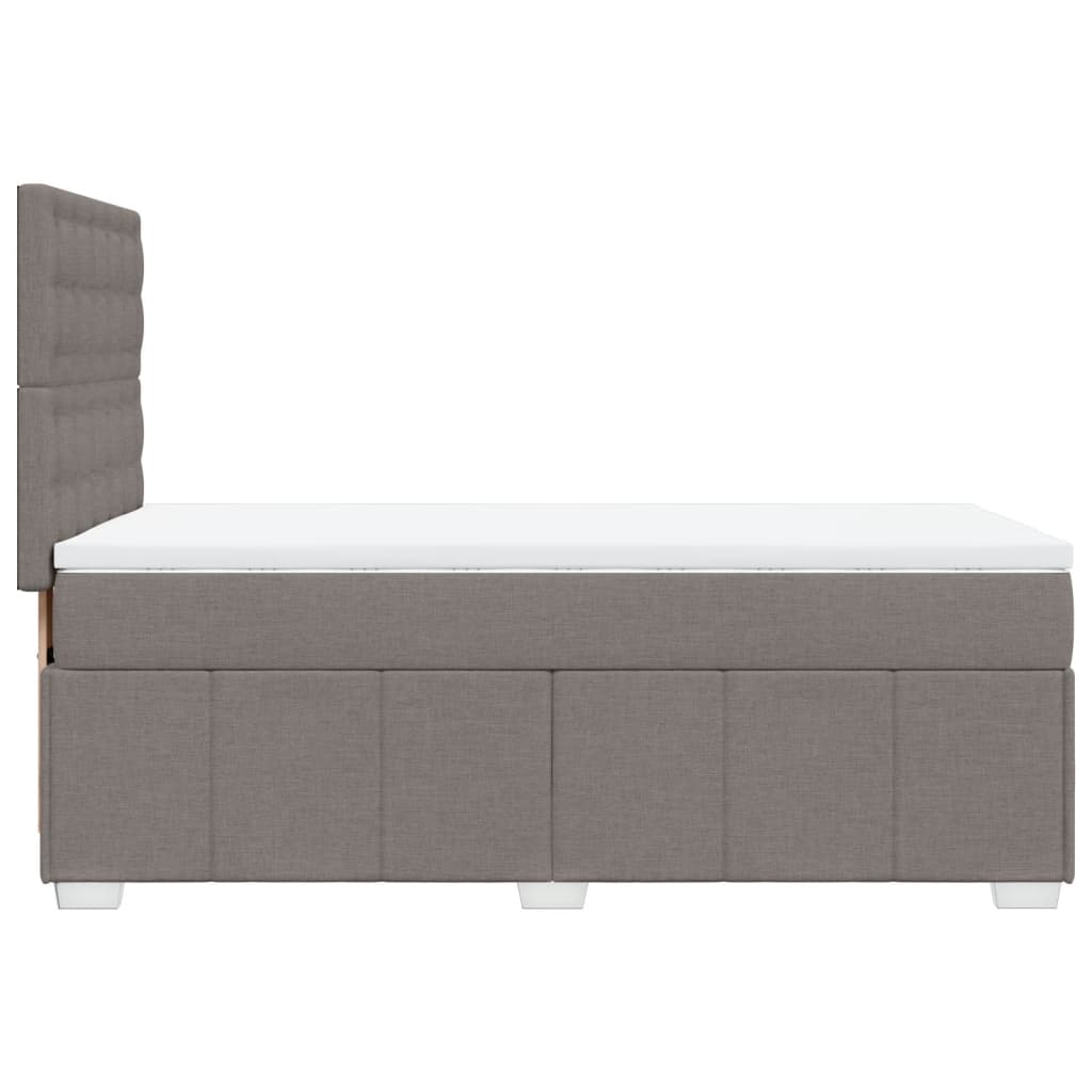 Boxspringbett mit Matratze Taupe 90x200 cm Stoff