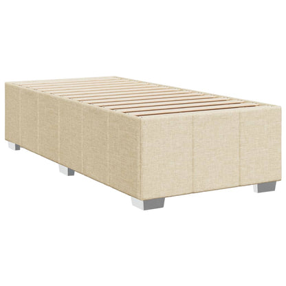 Boxspringbett mit Matratze Creme 90x200 cm Stoff