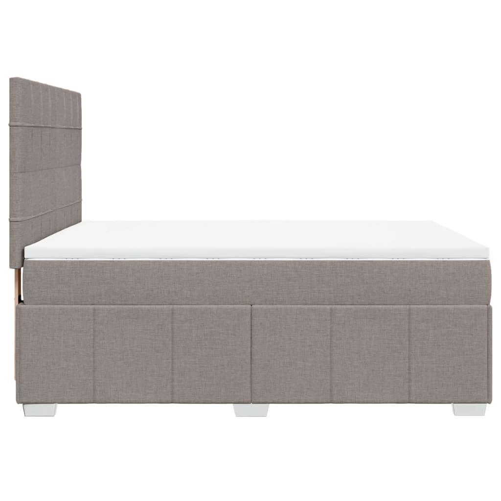 Boxspringbett mit Matratze Taupe 140x200 cm Stoff