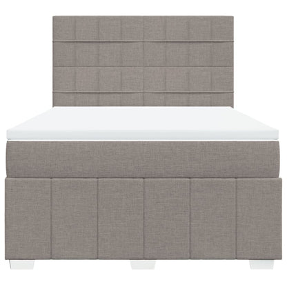 Boxspringbett mit Matratze Taupe 160x200 cm Stoff